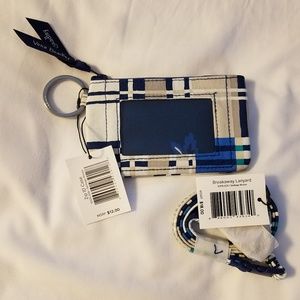 Vera Bradley Zip ID Case and lanyard